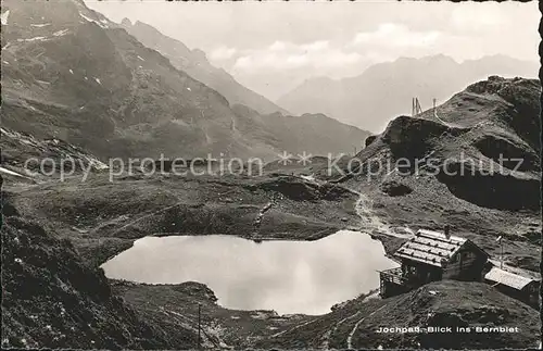 Jochpass Bergsee Bergrestaurant Blick ins Berngebiet Alpenpanorama Kat. Jochpass