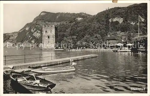 Stansstad Partie am Vierwaldstaettersee Turm Kat. Stansstad