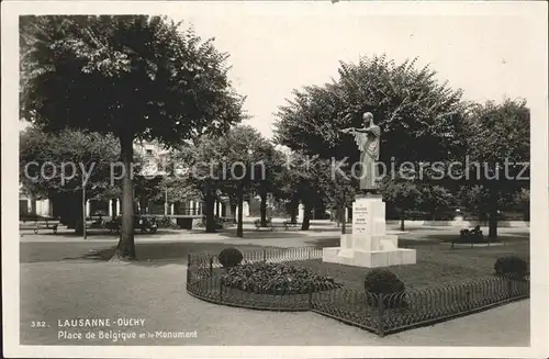 Ouchy Place de Belgique et Monument Kat. Lausanne