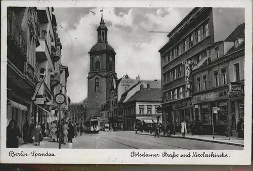 Spandau Potsdamer Strasse Nicolai Kirche Strassenbahn / Berlin /Berlin Stadtkreis