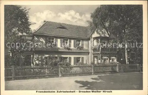 Weisser Hirsch Fremdenheim Zufriedenheit Kat. Dresden