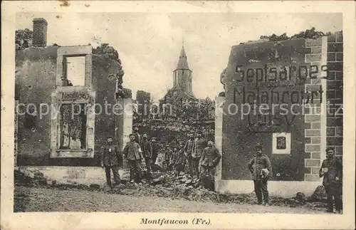 Montfaucon Franches Montagnes Ruines Grande Guerre Truemmer 1. Weltkrieg Kat. Montfaucon