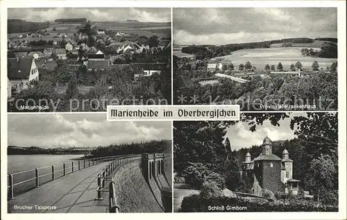 Marienheide im Oberbergischen Schloss Gimborn Brucher Talsperre  Kat. Marienheide