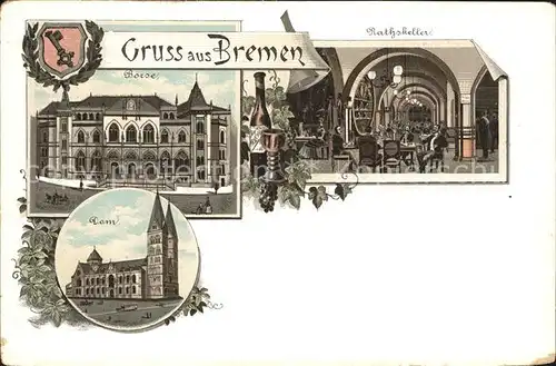 Bremen Boerse Rathskeller Dom Kat. Bremen