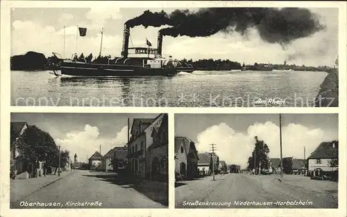 Herbolzheim Rheindampfer Oberhausen Kirchstr Strassenkreuzung Niederhausen Kat. Herbolzheim