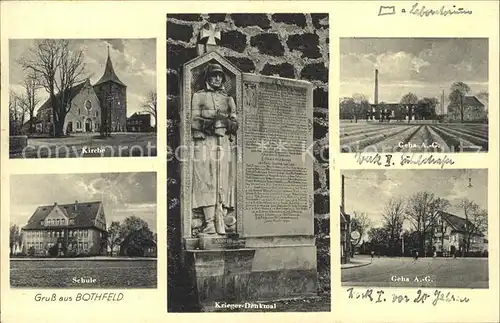 Bothfeld Kirche Geha AG Kriegerdenkmal Schule Kat. Hannover