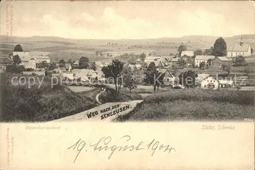 Hinterhermsdorf Panorama Weg zu den Schleusen Kat. Sebnitz