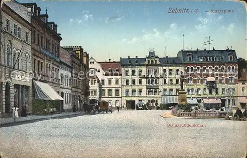 Sebnitz Bismarckdenkmal Marktplatz Kat. Sebnitz