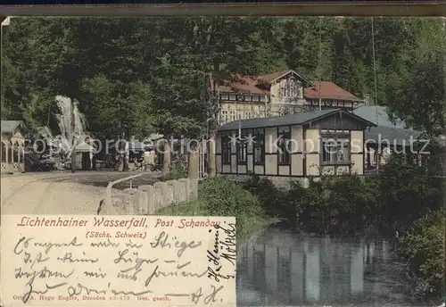 Bad Schandau Lichtenhainer Wasserfall Restauration Kat. Bad Schandau