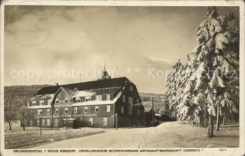 Oberwiesenthal Erzgebirge Erholungsheim Rotes Vorwerk Kat. Oberwiesenthal