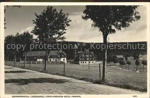 Oberwiesenthal Erzgebirge Erholungsheim Rotes Vorwerk Kat. Oberwiesenthal