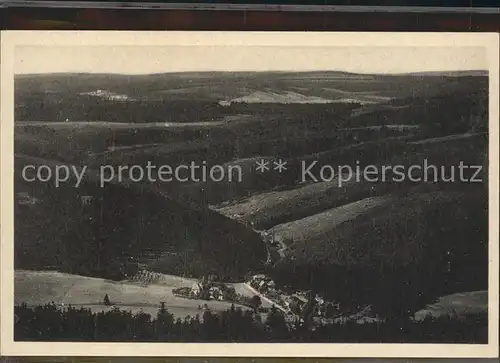 Wildenthal Eibenstock Blick vom Auersberg