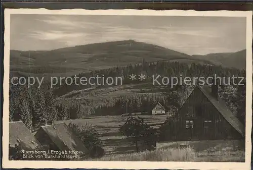 Auersberg Wildenthal Blick von Burkhardtsgruen Kat. Eibenstock