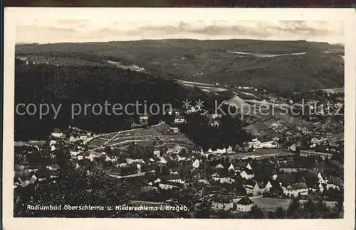 Oberschlema Erzgebirge Panorama mit Niederschlema Kat. Bad Schlema