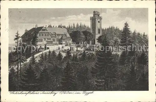 Auersberg Wildenthal Unterkunftshaus mit Aussichtsturm Kat. Eibenstock