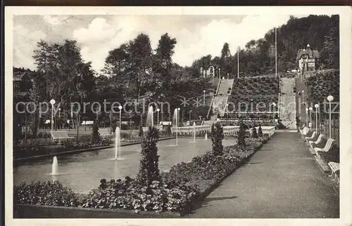 Aue Erzgebirge Stadtgarten Wasserspiele Kat. Aue