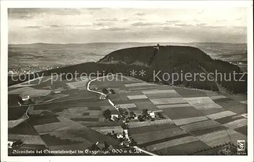 Baerenstein Annaberg Buchholz Fliegeraufnahme bei Oberwiesenthal  Kat. Baerenstein