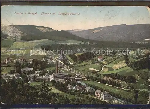 Lauter Schwarzenberg Erzgebirge Partie im Schwarzwassertal Kat. Lauter Sachsen