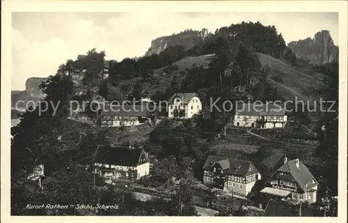 Rathen Saechsische Schweiz mit Bastei Kat. Rathen Sachsen