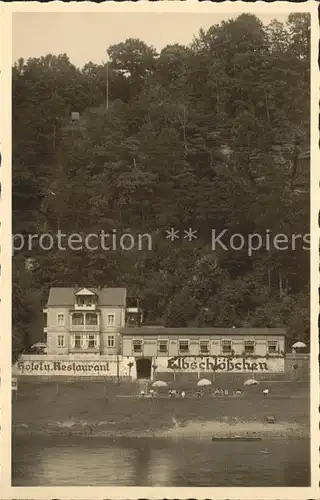 Rathen Saechsische Schweiz Hotel Restaurant Elbschloesschen Kat. Rathen Sachsen