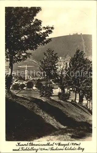 Oberwiesenthal Erzgebirge Kurort mit Fichtelberg Kat. Oberwiesenthal