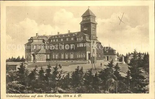 Oberwiesenthal Erzgebirge Unterkunftshaus auf dem Fichtelberg Kat. Oberwiesenthal