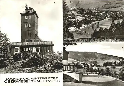 Oberwiesenthal Erzgebirge Wetterwarte Fichtelberg Totalansicht Fichtelbergblick Kat. Oberwiesenthal