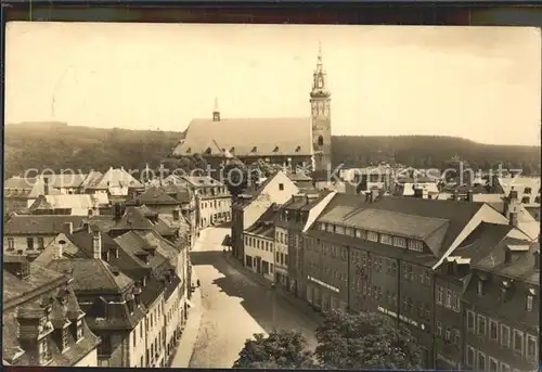 Schneeberg Erzgebirge Teilansicht Kirche Kat. Schneeberg