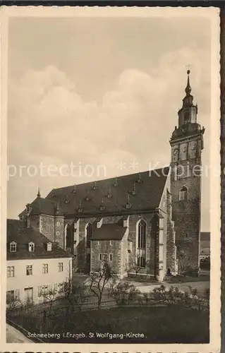 Schneeberg Erzgebirge St Wolfgangkirche Kat. Schneeberg