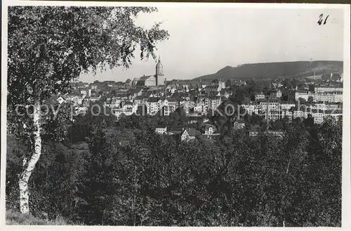 Annaberg Buchholz Erzgebirge Ortsansicht mit Kirche Kat. Annaberg