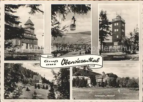 Oberwiesenthal Erzgebirge Fichtelberghaus Schwebebahn Wetterwarte Bergheim Ferienheim Aktivist Kat. Oberwiesenthal