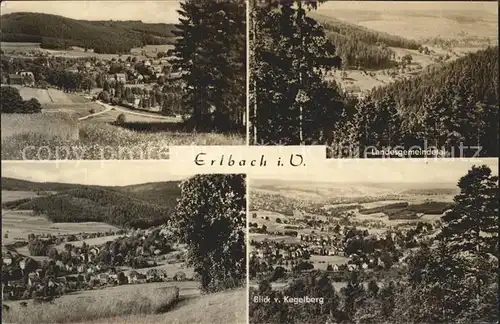 Erlbach Vogtland Blick vom Kegelberg Landesgemeindetal Kat. Erlbach Vogtland