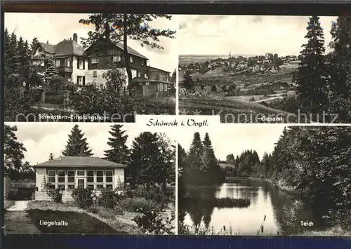 Schoeneck Vogtland Gesamtansicht Liegehalle Teich Schwestern Erholungsheim Kat. Schoeneck Vogtland