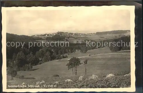 Schoeneck Vogtland Panorama Kat. Schoeneck Vogtland