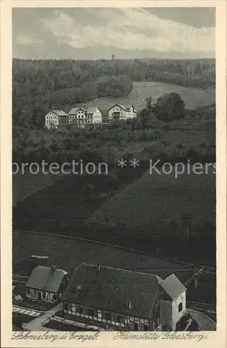 Schneeberg Erzgebirge Heimstaette Gleesberg Kupfertiefdruck Kat. Schneeberg