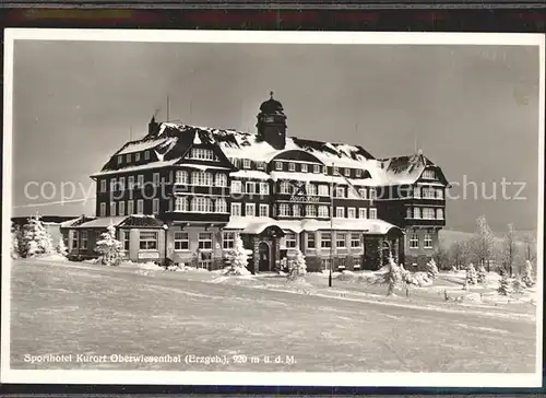 Oberwiesenthal Erzgebirge Sporthotel Kurort Wintersportplatz Kat. Oberwiesenthal