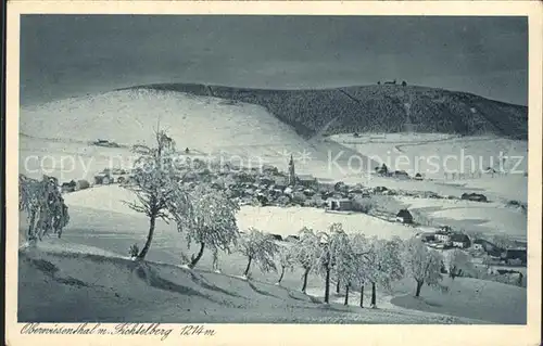 Oberwiesenthal Erzgebirge mit dem Fichtelberg Kat. Oberwiesenthal