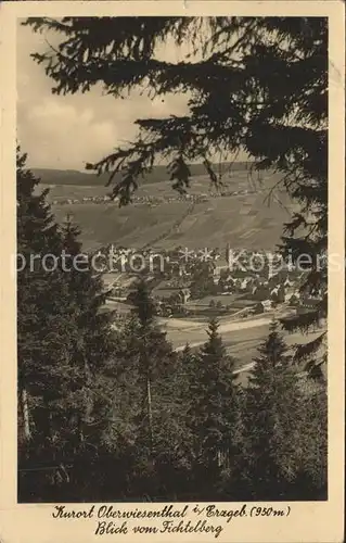 Oberwiesenthal Erzgebirge Blick vom Fichtelberg Kat. Oberwiesenthal