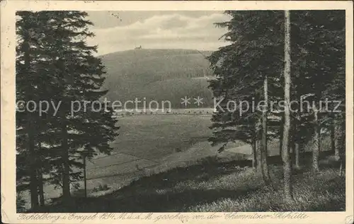 Fichtelberg Oberwiesenthal Blick von der Chemnitzer Skihuette Kat. Oberwiesenthal