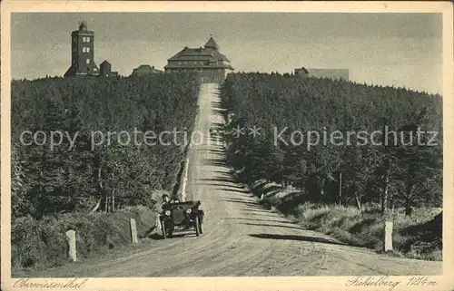 Fichtelberg Oberwiesenthal mit Unterkunftshaus und Wetterwarte Kat. Oberwiesenthal