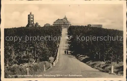 Fichtelberg Oberwiesenthal Autostrasse Wetterwarte Unterkunftshaus Kat. Oberwiesenthal