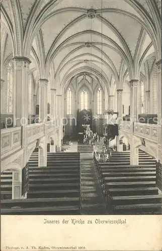 Oberwiesenthal Erzgebirge Inneres der Kirche Kat. Oberwiesenthal