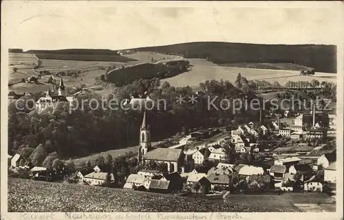 Neuhausen Erzgebirge mit Schloss Purschenstein Kat. Neuhausen Erzgebirge