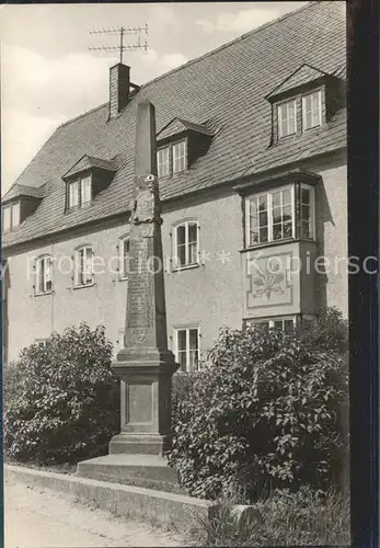 Marienberg Erzgebirge Distanzsaeule am Zschopauer Torturm Kat. Marienberg