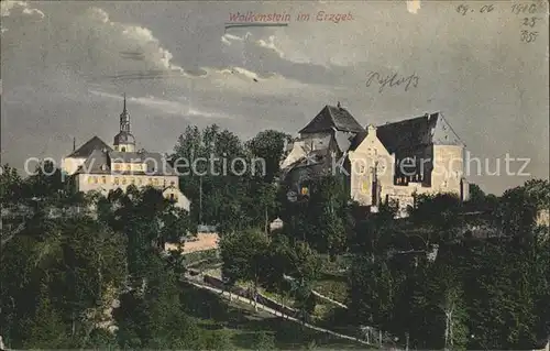 Wolkenstein Erzgebirge Kirche und Schloss Kat. Wolkenstein