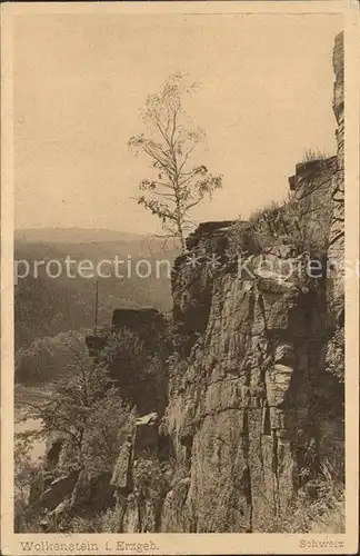 Wolkenstein Erzgebirge Partie aus der Wolkensteiner Schweiz Kat. Wolkenstein