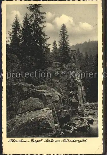 Olbernhau Erzgebirge Partie im Natzschungtal Kat. Olbernhau