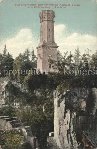 Rochlitz Sachsen Porphyrbruch Steinbruch Rochlitzer Berg Friedrich August Turm Kat. Rochlitz