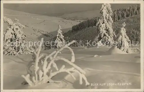 Oberwiesenthal Erzgebirge Winterpanorama Kat. Oberwiesenthal