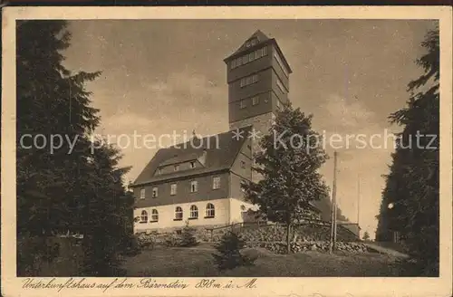 Oberwiesenthal Erzgebirge Unterkunftshaus auf dem Baerenstein Kat. Oberwiesenthal